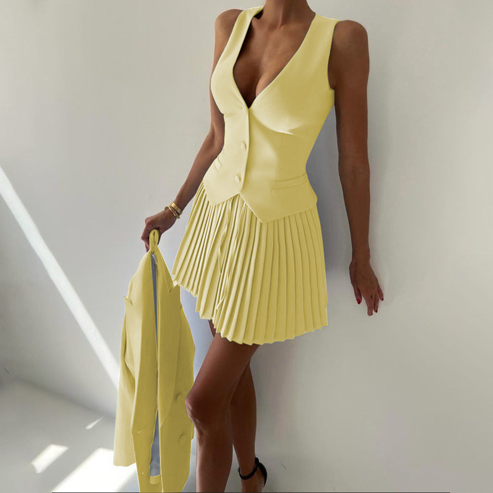 Solène Pleated Skirt Set