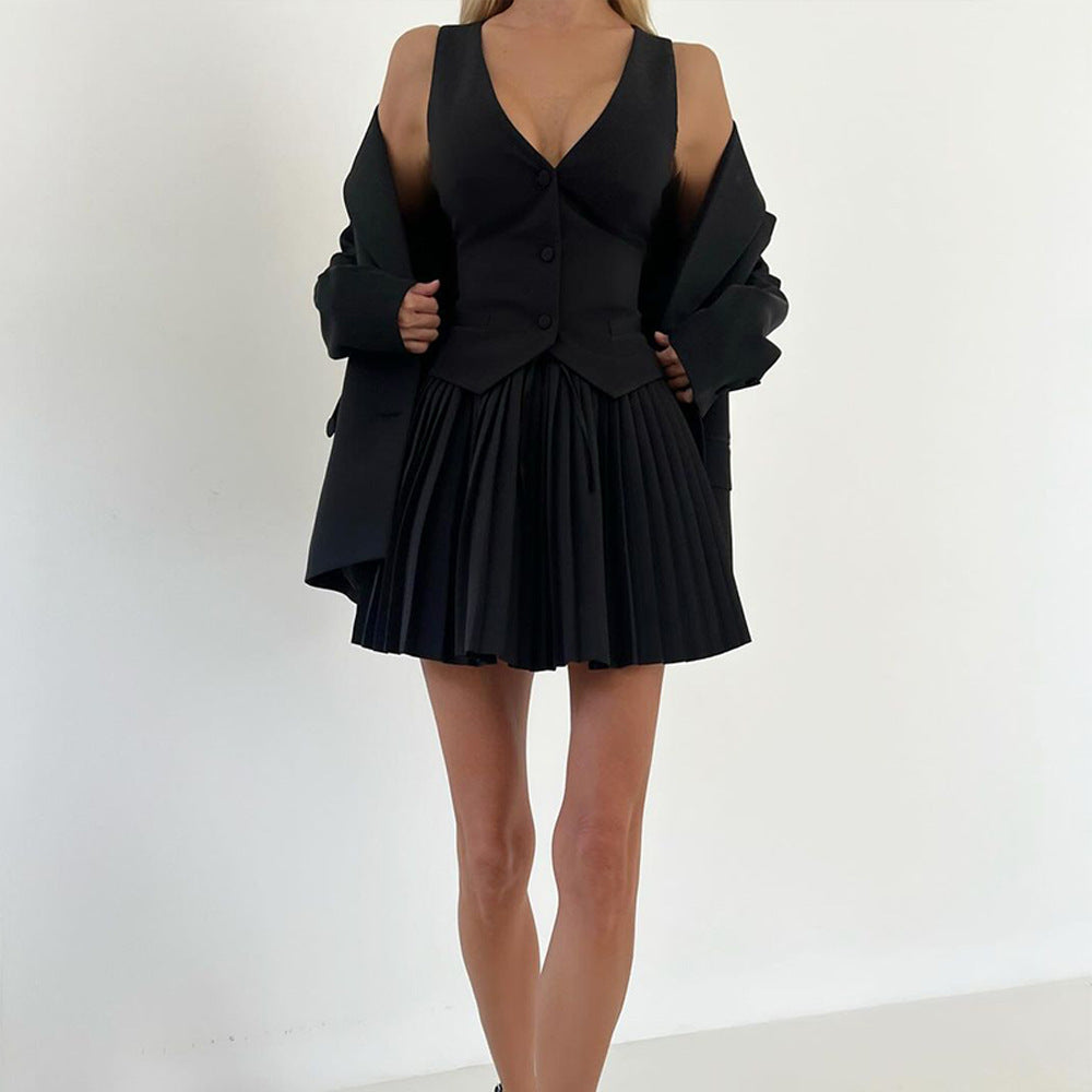 Solène Pleated Skirt Set