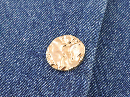 SkyCharm Distressed Denim Vest