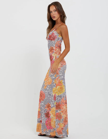 Le Soleil Leopard Maxi Dress