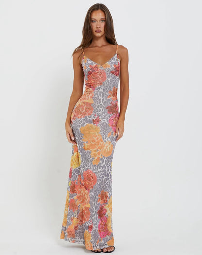 Le Soleil Leopard Maxi Dress