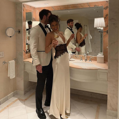 Serena Halter Satin Maxi